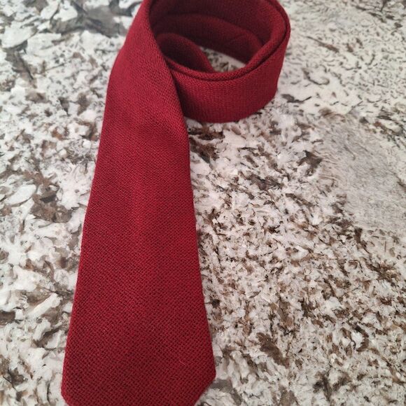 John Henry Red 100% wool Tie‎ - Picture 1 of 5